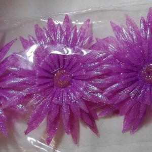 Beautiful Purple Flower Clips